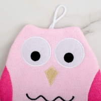 Мочалка - варежка детская для купания Доляна «Совушка», 20 см, цвет МИКС Мочалка - варежка детская для купания Доляна «Совушка», 20 см, цвет МИКС