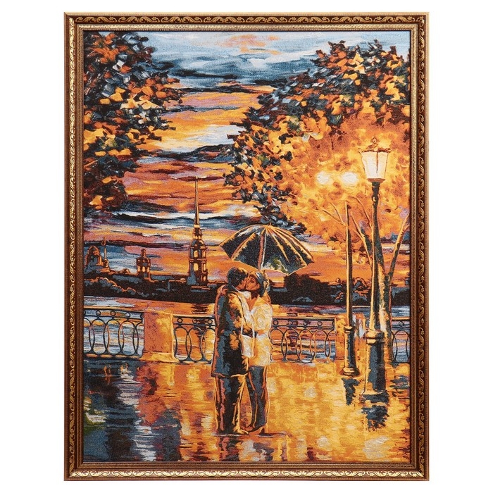 Гобеленовая картина Гобеленовая картина "Влюблённые" 100х70 см (с рамкой 100х77)