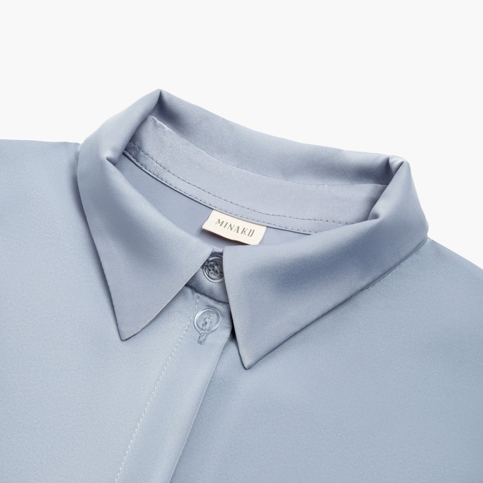 Костюм женский (рубашка, брюки) MINAKU: Silk pleasure цвет серо-голубой, размер 52