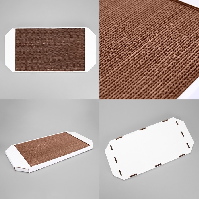 Когтеточка-лежанка из гофрокартона Когтеточка-лежанка из гофрокартона "Пижон", 57 х 28,5 х 2,5 см