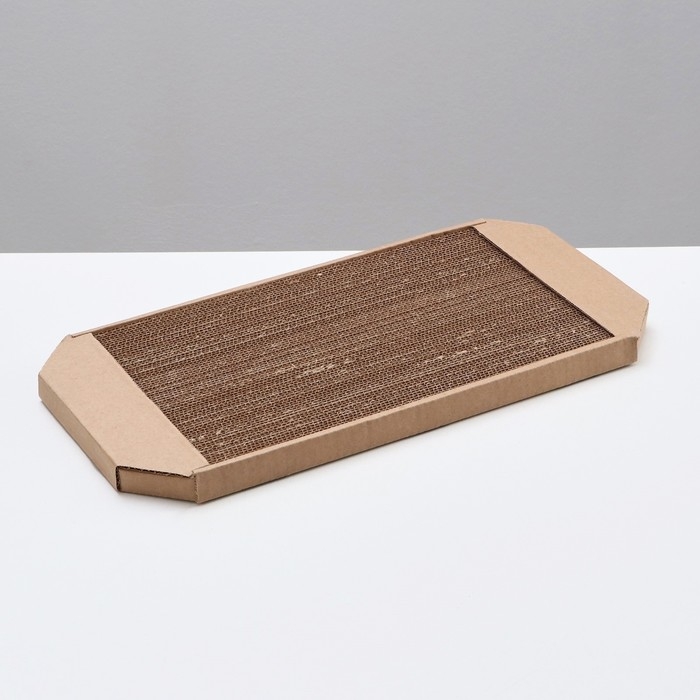 Когтеточка-лежанка для кошек Когтеточка-лежанка для кошек "Пижон" из гофрокартона, 49 х 23 х 2,5 см, КРАФТ