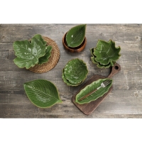 Салатник Доляна &laquo;Лист&raquo;, 270 мл, 13,8&times;12,4 см, цвет зелёный