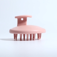 Щетка д/мытья и массажа головы силик 8*8*6см роз пакет QF