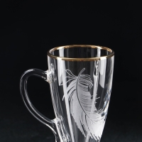 Кружка &laquo;Перо&raquo;, стеклянная, 250 мл