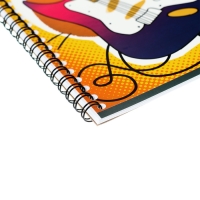 Тетрадь для нот А4 на спирали, 24 листа, ErichKrause POP-Dogs, вертикальная ориентация, пластиковая обложка, блок офсет 100% белизна, МИКС (1 вид в спайке)