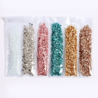 Крошка стеклянная для эпоксидной смолы, набор 6 цветов, вес 1 цвета &mdash; 5 г