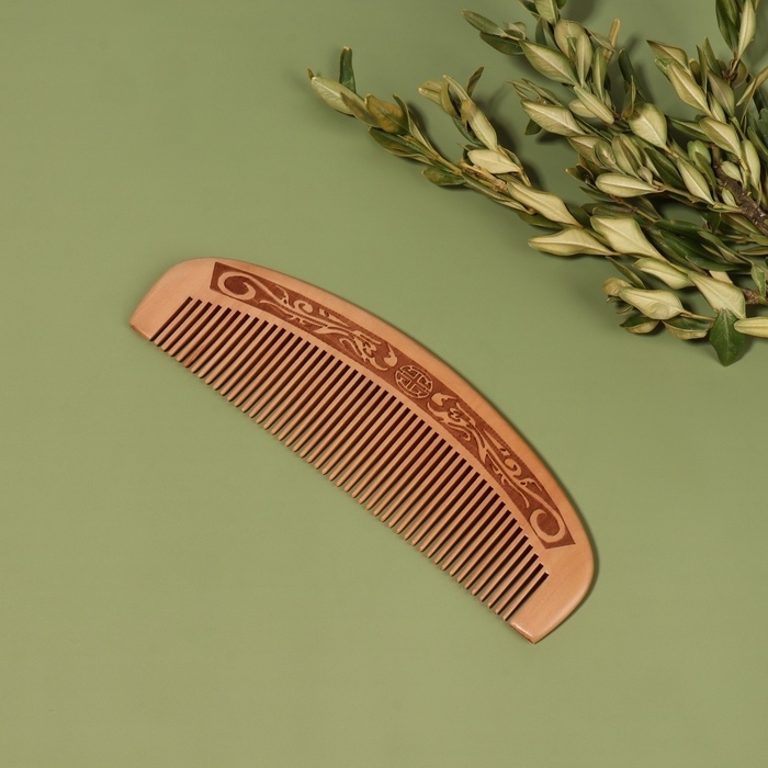 Расчёска - гребень, 17 &times; 5,2 см, цвет &laquo;тёмное дерево&raquo;