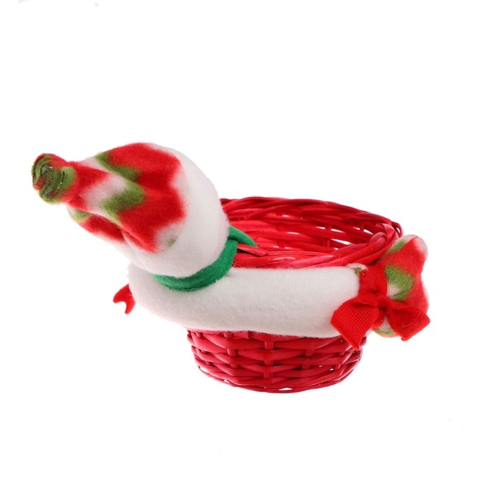 Конфетница &laquo;Снеговик нарядный&raquo; с корзинкой, вместимость 100 г