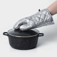 Набор прихваток &laquo;Профи&raquo;, 2 шт, 30&times;16&times;2 см, цвет серый