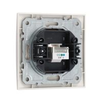 Розетка телефонная одноместная TOT Elegant, скрытая, белая Розетка телефонная одноместная TOT Elegant, скрытая, белая