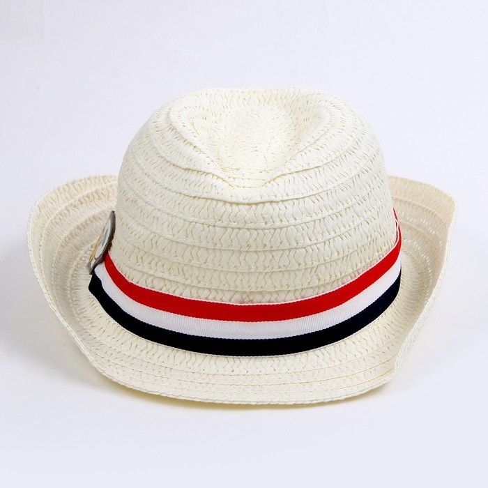 Панама соломенная детская для мальчика &laquo;Ракета&raquo;,микс, р-р 52-54