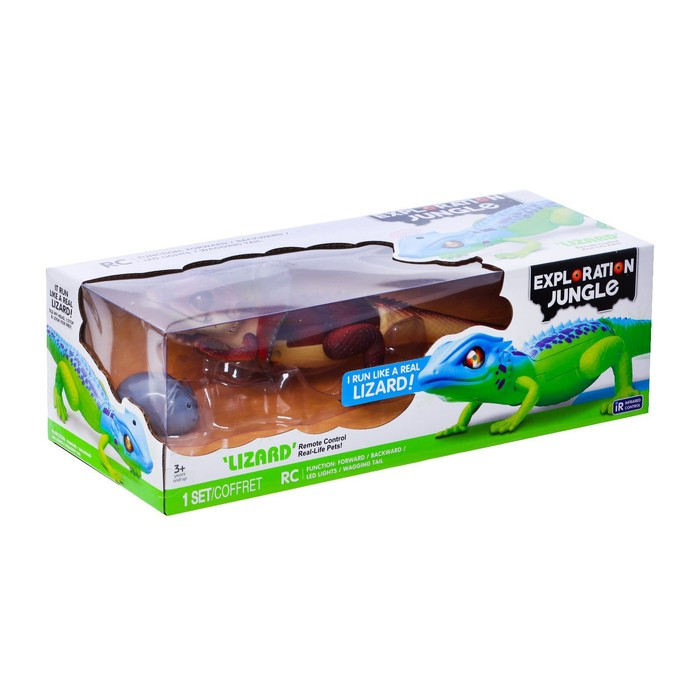 Животное радиоуправляемое &laquo;Ящерица&raquo;, световые эффекты, работает от батареек