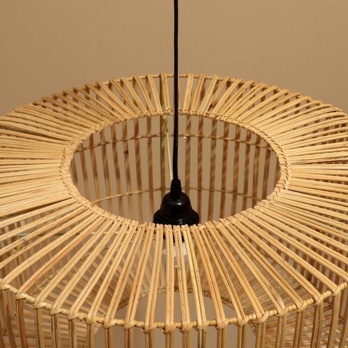 Светильник потолочный из ротанга "Бима" 1х120Вт, Е27, 50х50х32 см