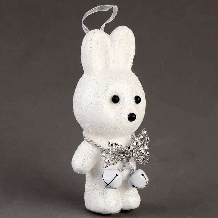 Игрушка из пенопласта «Зайка» с бантиком, 13 см Игрушка из пенопласта «Зайка» с бантиком, 13 см