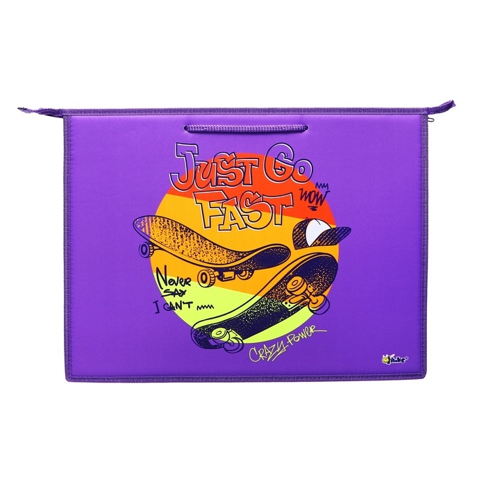 Папка для чертежей и рисунков A3, 470 х 345 х 50 мм, с ручками, пластик/текстиль, молния сверху, ПР 3 -20 Папка для чертежей и рисунков A3, 470 х 345 х 50 мм, с ручками, пластик/текстиль, молния сверху, ПР 3 -20 "Скейт" 72688