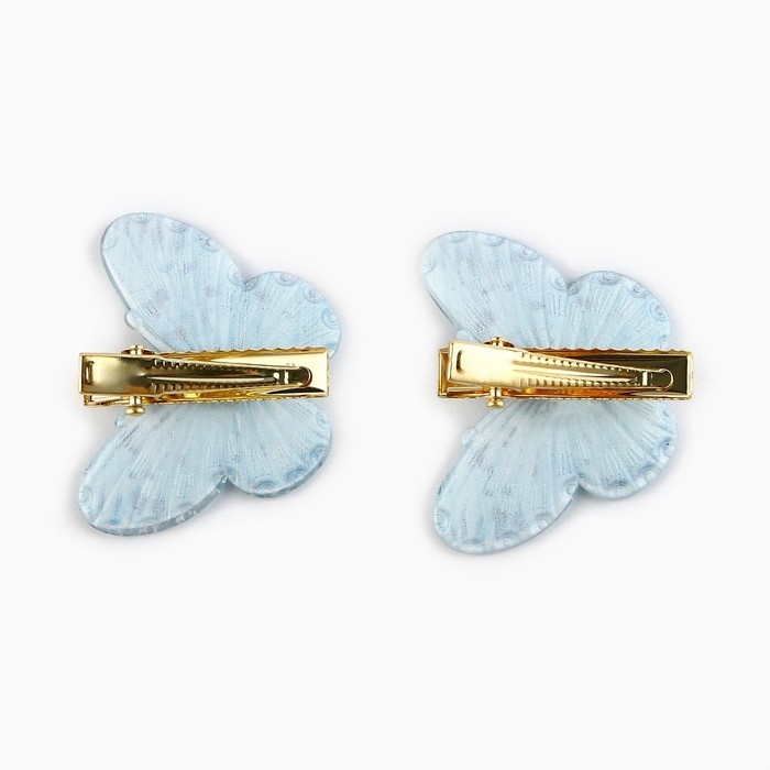 Заколки для волос с бабочками &laquo;Meow&raquo;, 3 х 3 см