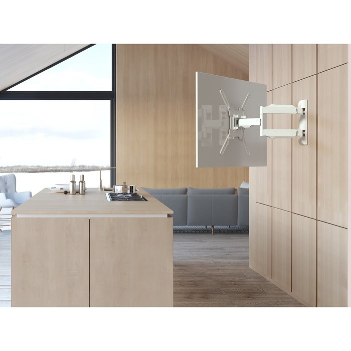 Кронштейн ONKRON M4, для ТВ, наклонно-поворотный, 32 Кронштейн ONKRON M4, для ТВ, наклонно-поворотный, 32"-65", 55-500 мм от стены, белый