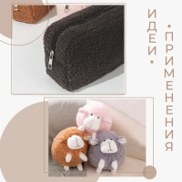 Лоскут мех &laquo;Барашек&raquo;, 50 &times; 50 см, 500 г/м, цвет коричневый №29