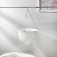 Кашпо уличное для цветов подвесное &laquo;Венеция&raquo;, 10 л, цвет белый