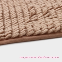 Коврик для дома Доляна &laquo;Букли длинные&raquo;, 50&times;80 см, цвет бежевый, длина букли 2 см