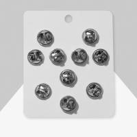 Набор значков (10 шт.) &laquo;Леди&raquo;, цвет белый в золоте