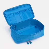 Косметичка, 3 отдела на молниях, цвет ярко синий Косметичка, 3 отдела на молниях, цвет ярко синий