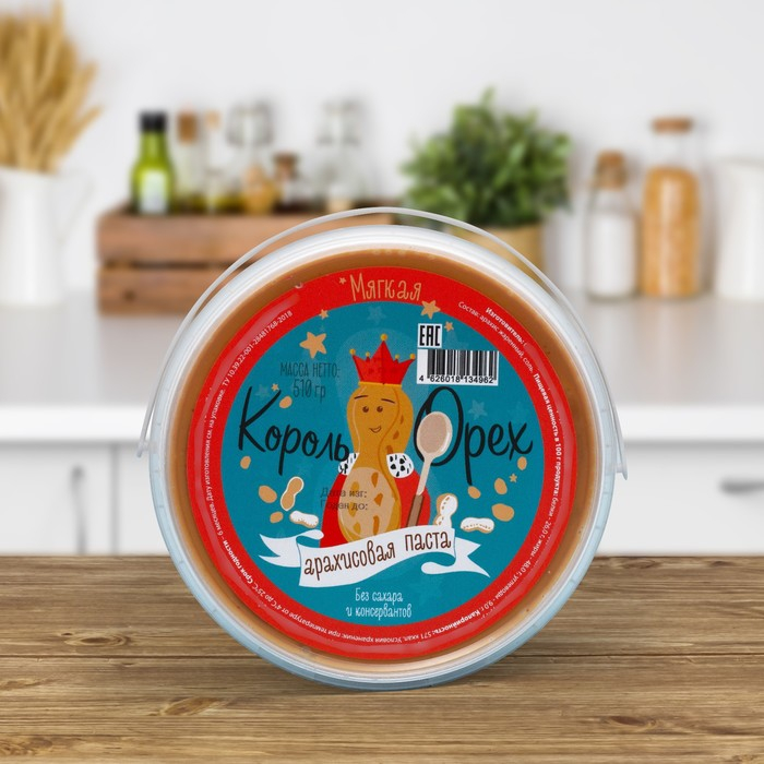 Арахисовая паста &laquo;Король Орех&raquo; мягкая, 510 г
