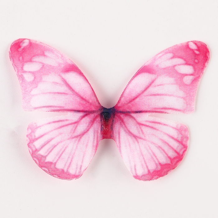 Декор для творчества &laquo;Бабочка&raquo;, двухслойный, набор 12 шт., размер 1 шт. &mdash; 5 &times; 4 см, цвет розовый