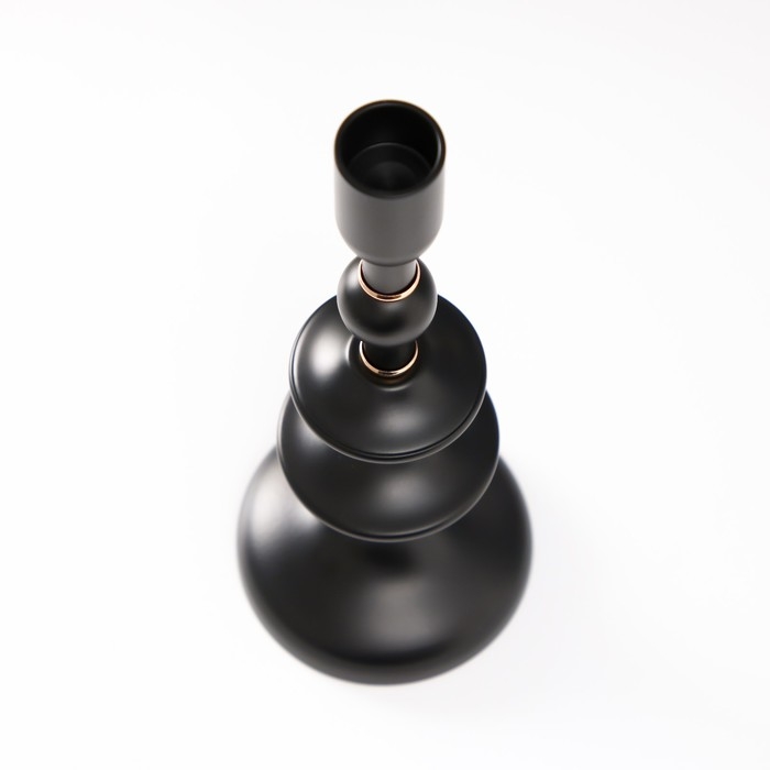 Подсвечник металл на 1 свечу d=2 см "Ирада" 9х9х24 см