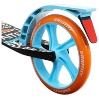 Самокат городской GRAFFITI Lux 200, колёса PU 200 мм, амортизатор передний, ABEC 11 Carbon, цвет чёрный