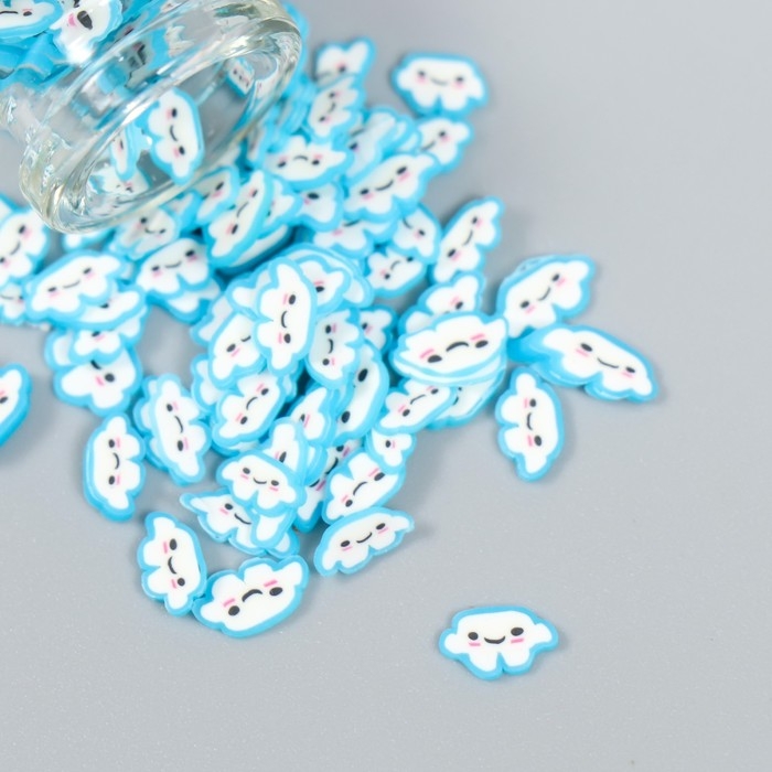 Декор для творчества пластик "Весёлое облако" набор 8 гр 5х2х2 см