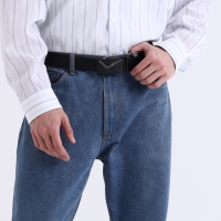 Ремень мужской &laquo;Великан&raquo;, ширина 4 см, автомат, пряжка металл, цвет чёрный