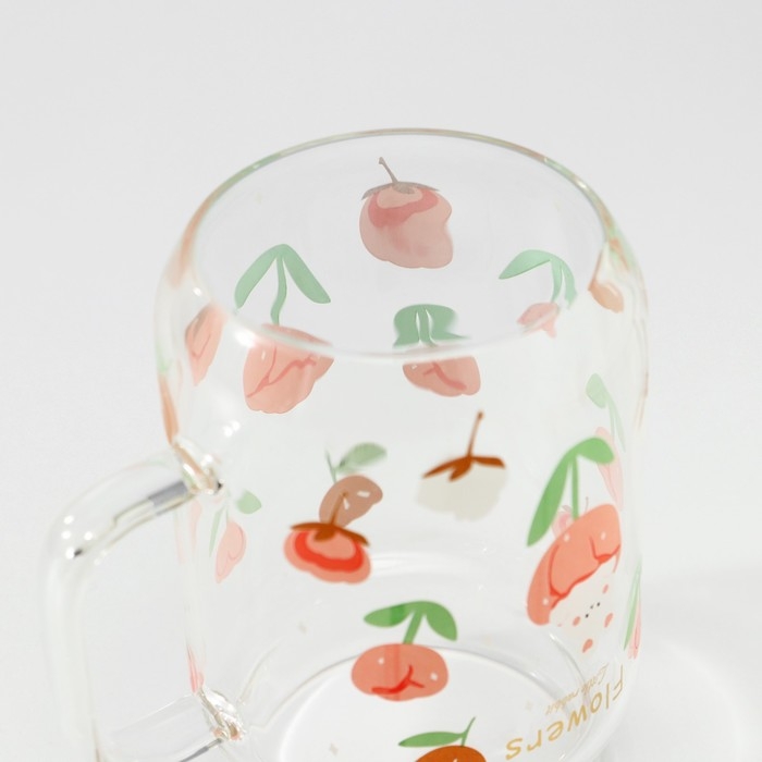 Банка стеклянная с крышкой и трубочкой &laquo;Фреш&raquo;, 500 мл, 10,5&times;7&times;12,6 см, цвет МИКС