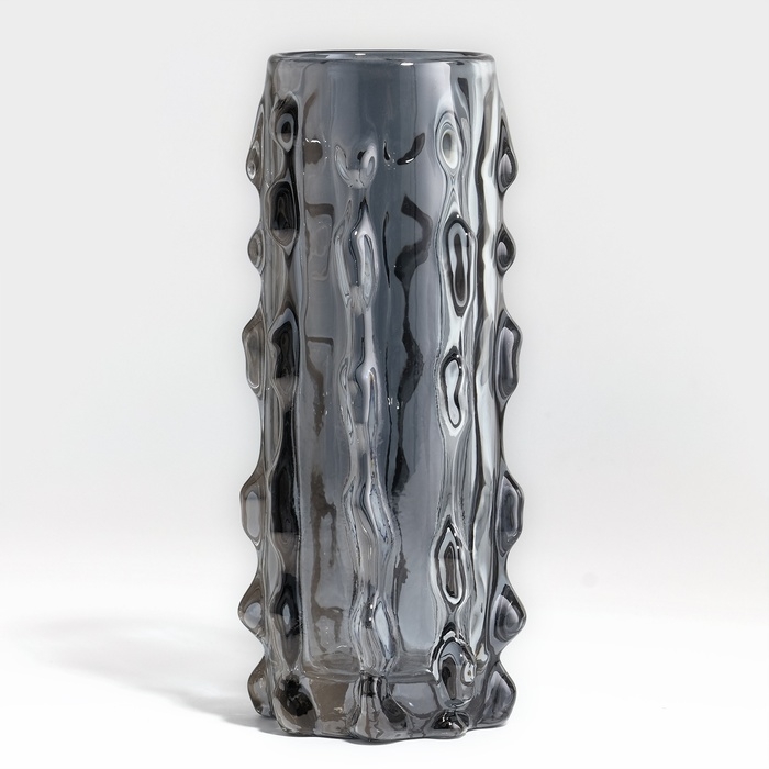 Ваза для цветов &laquo;Джорджия&raquo; из прозрачного черного стекла 18 х 6 х 6 см