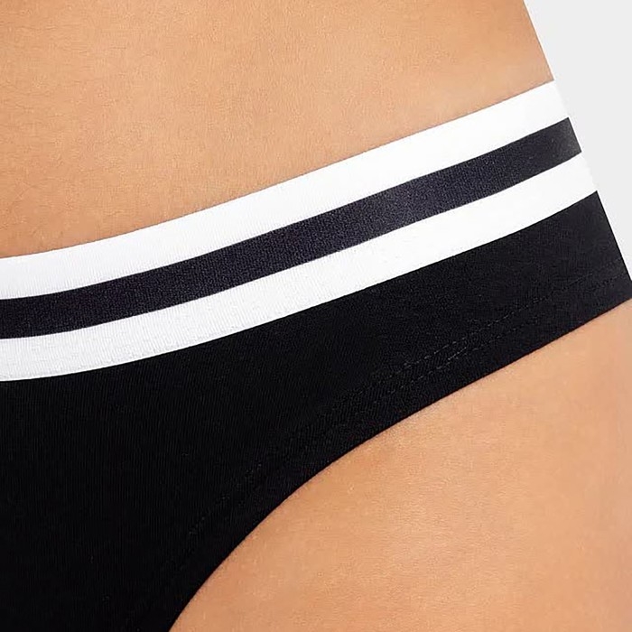 Трусы женские бразильяна, цвет чёрный, размер 44 (S)