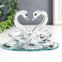Сувенир стекло "Лебеди со стразой" бисер 11х7х7 см Сувенир стекло "Лебеди со стразой" бисер 11х7х7 см