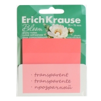Блок с липким краем пластиковый 75X75 мм, ErichKrause "Pastel Bloom", 50 листов, микс Блок с липким краем пластиковый 75X75 мм, ErichKrause "Pastel Bloom", 50 листов, микс
