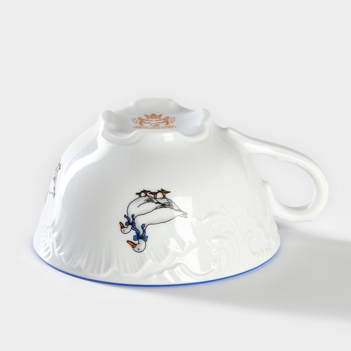 Чашка кофейная &laquo;Рококо. Гуси&raquo;, 220 мл, фарфор