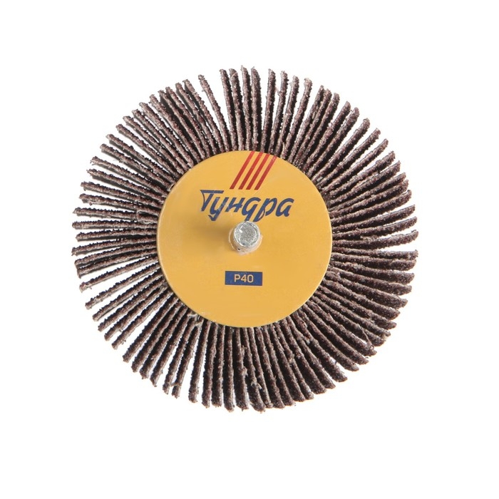 Круг лепестковый радиальный ТУНДРА, 80&times;30&times;6 мм, Р40