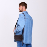 Сумка мужская через плечо, искусственная кожа, цвет коричневый Сумка мужская через плечо, искусственная кожа, цвет коричневый