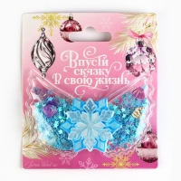 Заколка с шейкером новогодняя &laquo;Снежинка&raquo;, на Новый год, 6 х 45 см