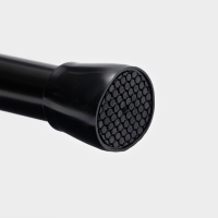 Карниз для ванной комнаты 110-200 см, цвет черный