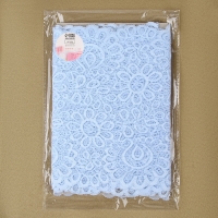 Кружевная эластичная ткань, 190 мм &times; 2,7 &plusmn; 0,5 м, цвет небесно-голубой