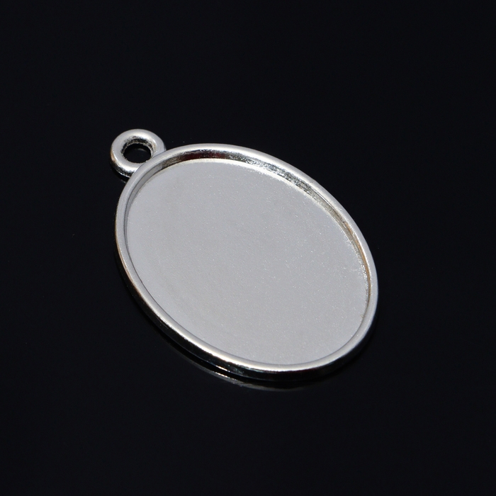 Рамка с сеттингом A2259, площадка 18&times;25мм, цвет серебро