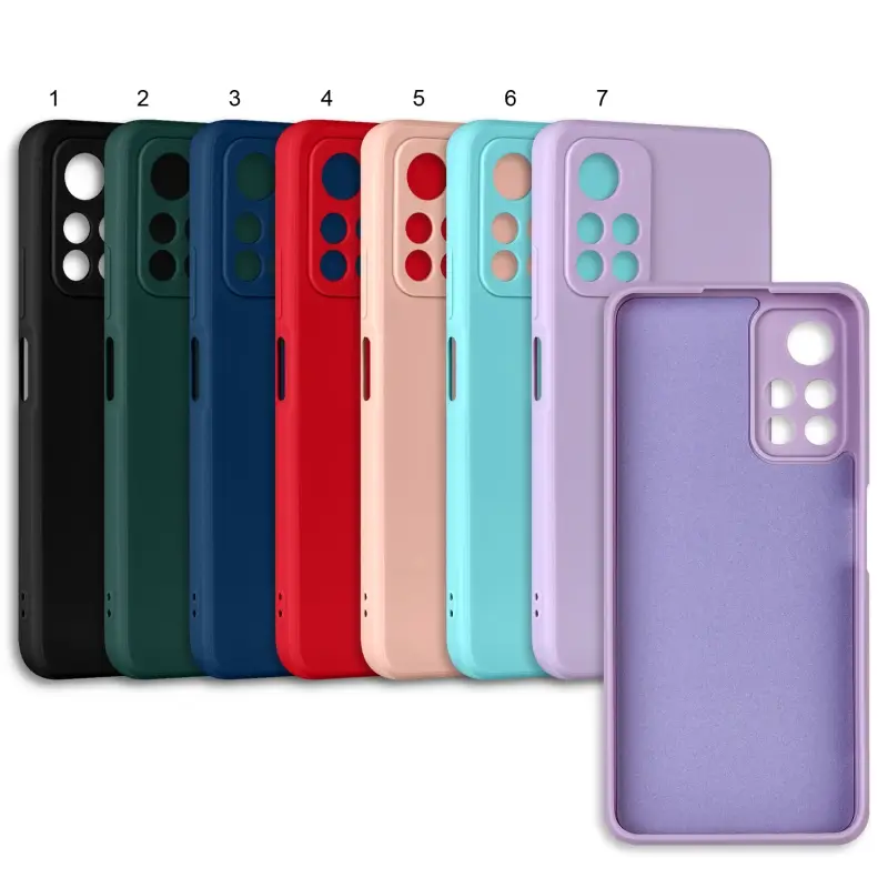 Чехол Xiaomi Poco M4 Pro цветной силикон