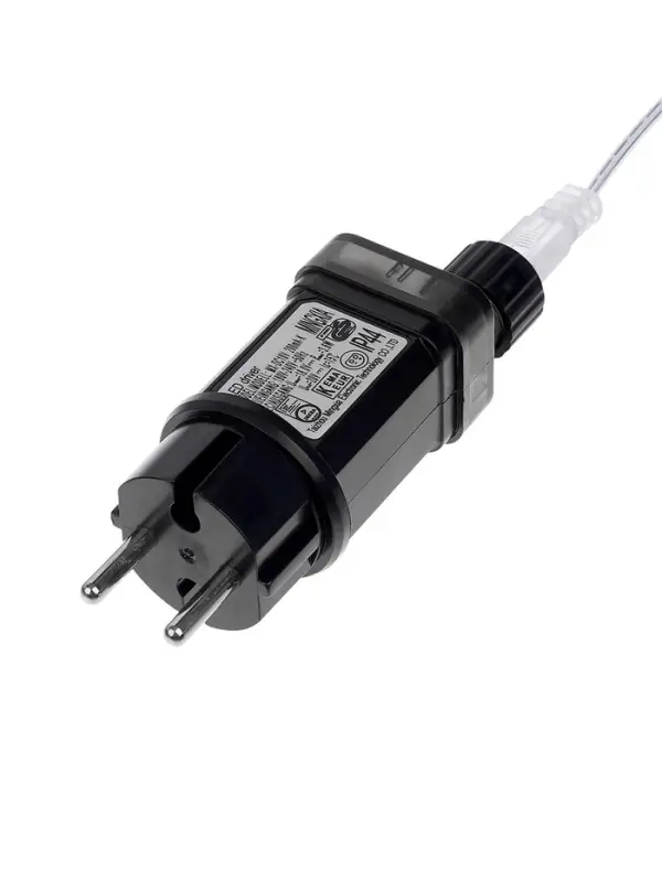 Гирлянда &laquo;Нить&raquo; 100 м роса, IP44, серебристая нить, 1000 LED, пульт, 36 В, свечение тёплое белое