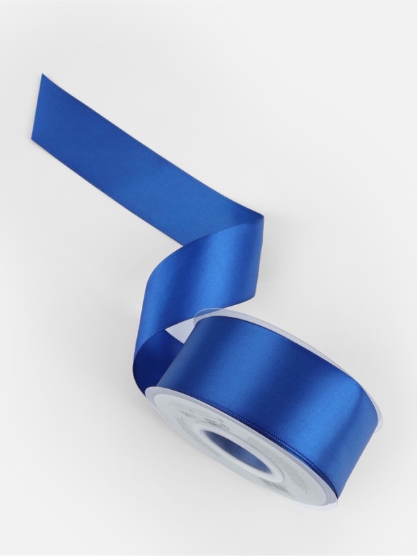 Лента атласная двухсторонняя №0329 38мм*25&plusmn;1м синий TR