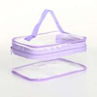 Косметичка на молнии, цвет сиреневый Косметичка на молнии, цвет сиреневый