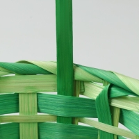 Корзина плетеная, 20,5 &times; 9,5 &times; 33 см, зелёная, бамбук