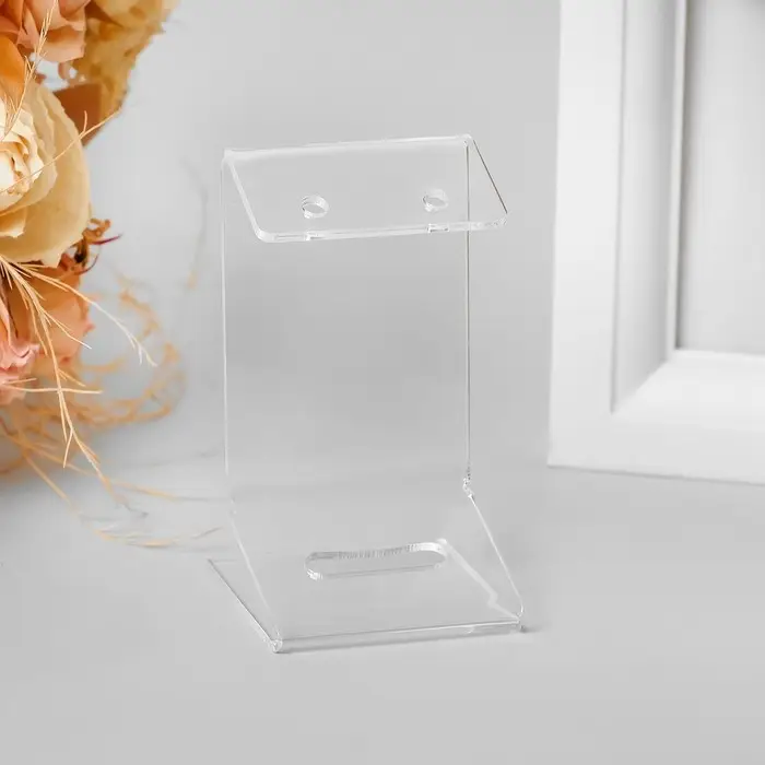 Подставка под серьги, кольцо, 4&times;4&times;10 см, оргстекло 1.5 мм, В ЗАЩИТНОЙ ПЛЁНКЕ